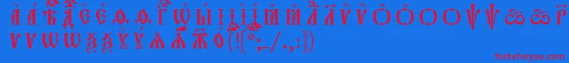 Шрифт Orthodox.TtIeucs8CapsР Р°Р·СЂСЏРґРѕС‡РЅС‹Р№ – красные шрифты на синем фоне